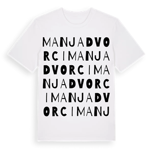 Manjadvorci ordlek t-shirt – ekologisk bomull t-shirt från Pinshirt