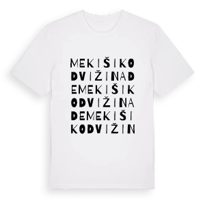 Mekiši kod Vižinade ordlek t-shirt – ekologisk bomull t-shirt från Pinshirt