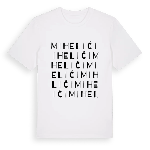 Mihelići ordlek t-shirt – ekologisk bomull t-shirt från Pinshirt