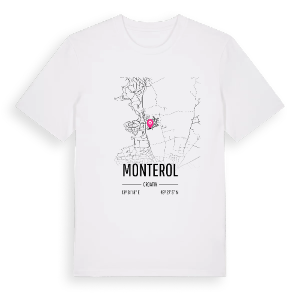 Monterol karta t-shirt – ekologisk bomull t-shirt från Pinshirt