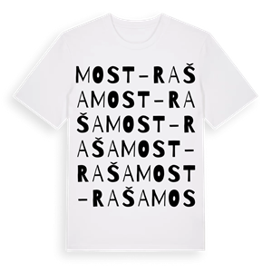 Most-Raša ordlek t-shirt – ekologisk bomull t-shirt från Pinshirt