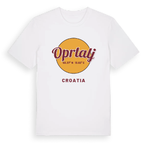 Oprtalj cirkel t-shirt – ekologisk bomull t-shirt från Pinshirt