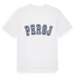 Peroj college t-shirt – ekologisk bomull t-shirt från Pinshirt