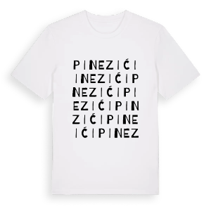 Pinezići ordlek t-shirt – ekologisk bomull t-shirt från Pinshirt