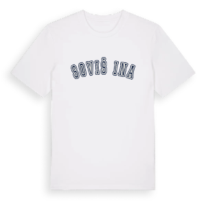 Sovišćina college t-shirt – ekologisk bomull t-shirt från Pinshirt