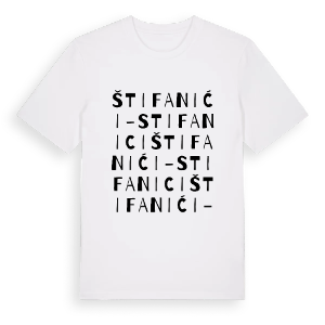 Štifanići - Stifanici ordlek t-shirt – ekologisk bomull t-shirt från Pinshirt