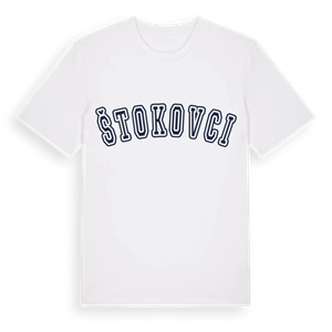 Štokovci college t-shirt – ekologisk bomull t-shirt från Pinshirt