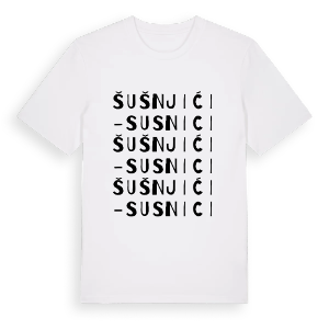 Šušnjići - Susnici ordlek t-shirt – ekologisk bomull t-shirt från Pinshirt