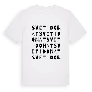 Sveti Donat ordlek t-shirt – ekologisk bomull t-shirt från Pinshirt