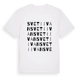 Sveti Ivan ordlek t-shirt – ekologisk bomull t-shirt från Pinshirt