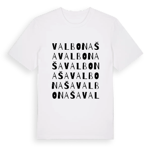 Valbonaša ordlek t-shirt – ekologisk bomull t-shirt från Pinshirt