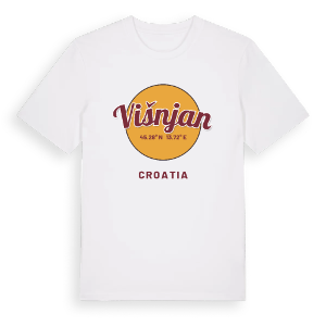 Višnjan cirkel t-shirt – ekologisk bomull t-shirt från Pinshirt