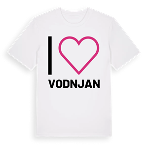 Jag älskar Vodnjan t-shirt stort tryck – ekologisk bomull t-shirt från Pinshirt