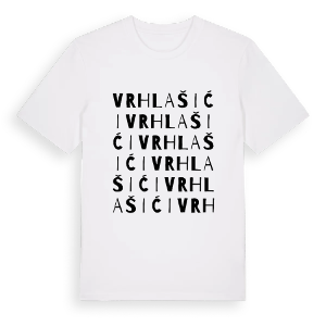 Vrh Lašići ordlek t-shirt – ekologisk bomull t-shirt från Pinshirt