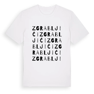 Zgrabljići ordlek t-shirt – ekologisk bomull t-shirt från Pinshirt