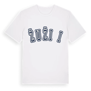 Žužići college t-shirt – ekologisk bomull t-shirt från Pinshirt