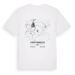14 Mayıs Mahallesi karta t-shirt – ekologisk bomull t-shirt från Pinshirt