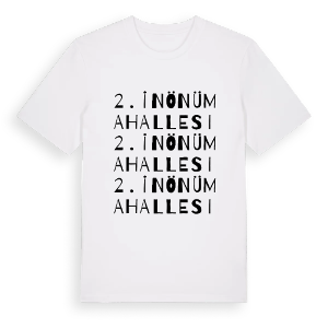 2. İnönü Mahallesi ordlek t-shirt – ekologisk bomull t-shirt från Pinshirt