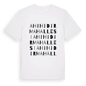 Ahıhıdır Mahallesi ordlek t-shirt – ekologisk bomull t-shirt från Pinshirt