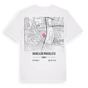 Akıncılar Mahallesi karta t-shirt – ekologisk bomull t-shirt från Pinshirt
