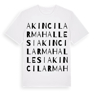 Akıncılar Mahallesi ordlek t-shirt – ekologisk bomull t-shirt från Pinshirt