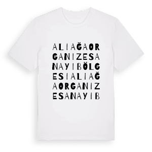 Aliağa Organize Sanayi Bölgesi ordlek t-shirt – ekologisk bomull t-shirt från Pinshirt
