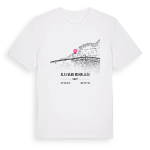 Altıevler Mahallesi karta t-shirt – ekologisk bomull t-shirt från Pinshirt