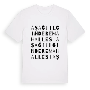 Aşağıılgındere Mahallesi ordlek t-shirt – ekologisk bomull t-shirt från Pinshirt