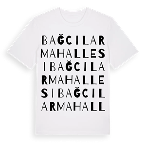 Bağcılar Mahallesi ordlek t-shirt – ekologisk bomull t-shirt från Pinshirt
