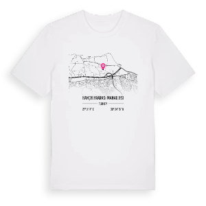 Bahçelerarası Mahallesi karta t-shirt – ekologisk bomull t-shirt från Pinshirt