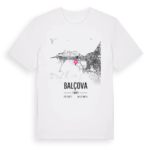 Balçova karta t-shirt – ekologisk bomull t-shirt från Pinshirt