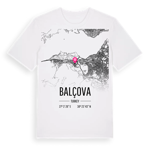 Balçova karta t-shirt – ekologisk bomull t-shirt från Pinshirt