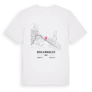 Boyalık Mahallesi karta t-shirt – ekologisk bomull t-shirt från Pinshirt
