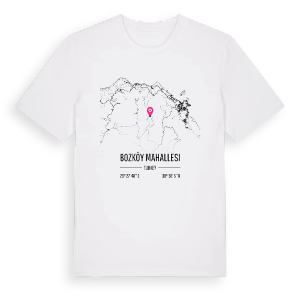 Bozköy Mahallesi karta t-shirt – ekologisk bomull t-shirt från Pinshirt