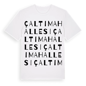 Çaltı Mahallesi ordlek t-shirt – ekologisk bomull t-shirt från Pinshirt