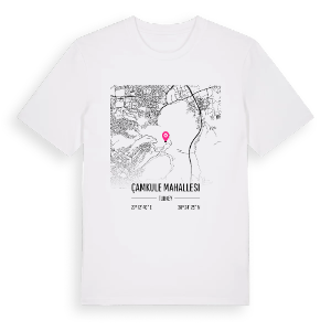 Çamkule Mahallesi karta t-shirt – ekologisk bomull t-shirt från Pinshirt