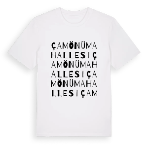 Çamönü Mahallesi ordlek t-shirt – ekologisk bomull t-shirt från Pinshirt