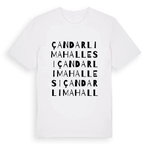 Çandarlı Mahallesi ordlek t-shirt – ekologisk bomull t-shirt från Pinshirt