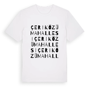 Çeriközü Mahallesi ordlek t-shirt – ekologisk bomull t-shirt från Pinshirt