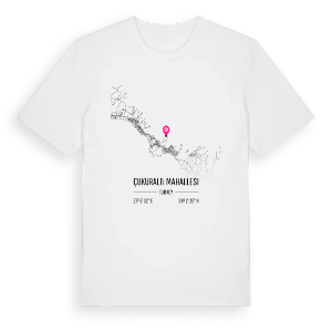 Çukuraltı Mahallesi karta t-shirt – ekologisk bomull t-shirt från Pinshirt