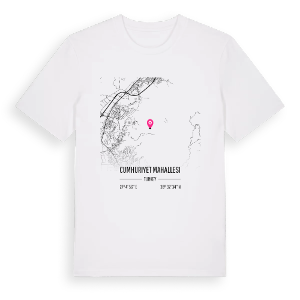 Cumhuriyet Mahallesi karta t-shirt – ekologisk bomull t-shirt från Pinshirt