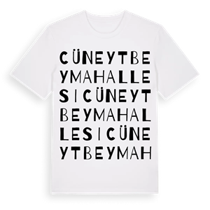 Cüneytbey Mahallesi ordlek t-shirt – ekologisk bomull t-shirt från Pinshirt