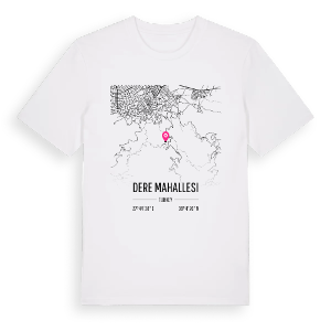 Dere Mahallesi karta t-shirt – ekologisk bomull t-shirt från Pinshirt