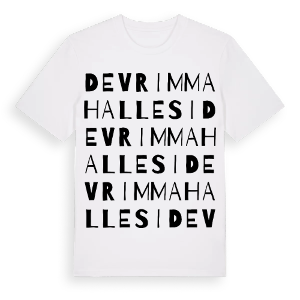 Devrim Mahallesi ordlek t-shirt – ekologisk bomull t-shirt från Pinshirt