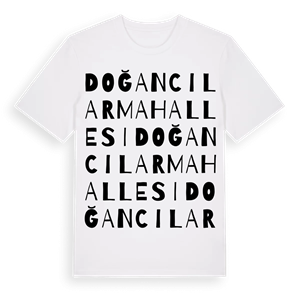 Doğancılar Mahallesi ordlek t-shirt – ekologisk bomull t-shirt från Pinshirt