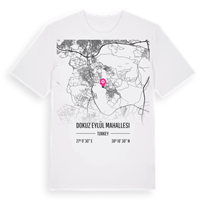 Dokuz Eylül Mahallesi karta t-shirt – ekologisk bomull t-shirt från Pinshirt