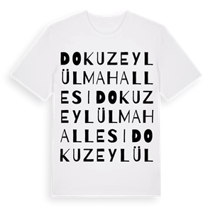 Dokuz Eylül Mahallesi ordlek t-shirt – ekologisk bomull t-shirt från Pinshirt