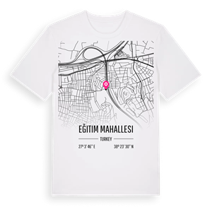 Eğitim Mahallesi karta t-shirt – ekologisk bomull t-shirt från Pinshirt