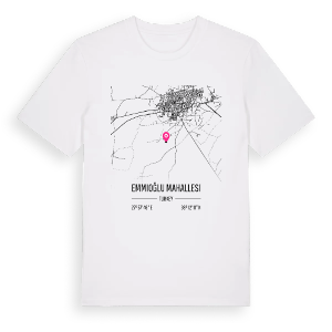 Emmioğlu Mahallesi karta t-shirt – ekologisk bomull t-shirt från Pinshirt