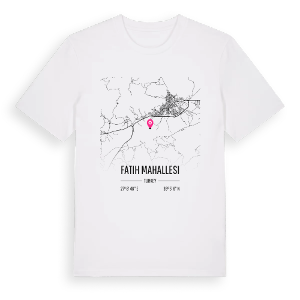 Fatih Mahallesi karta t-shirt – ekologisk bomull t-shirt från Pinshirt